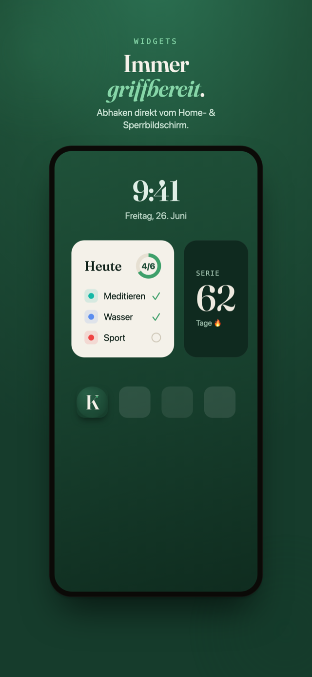 Kerno Widgets für Home- und Sperrbildschirm